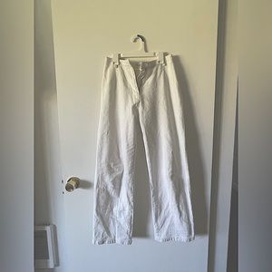 California White Linen Trousers